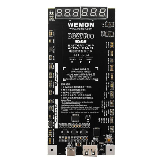 Carte d'activation de batterie WOMEN BC27 Pro V3.0 pour iPhone 6 à 17 et appareils Android, BC27 Pro V3.0