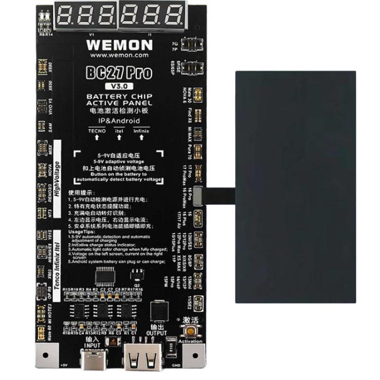 Carte d'activation de batterie WOMEN BC27 Pro V3.0 pour iPhone 6 à 17 et appareils Android, BC27 Pro V3.0