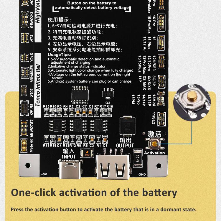 Carte d'activation de batterie WOMEN BC27 Pro V3.0 pour iPhone 6 à 17 et appareils Android, BC27 Pro V3.0