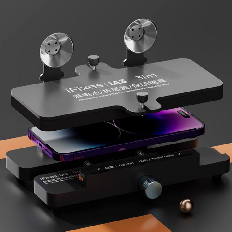 Pince universelle de réparation de téléphone pour le retrait du couvercle arrière de la batterie, moule de maintien de pression, iFixes iA3 3-in-1