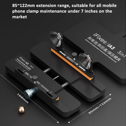 Pince universelle de réparation de téléphone pour le retrait du couvercle arrière de la batterie, moule de maintien de pression, iFixes iA3 3-in-1