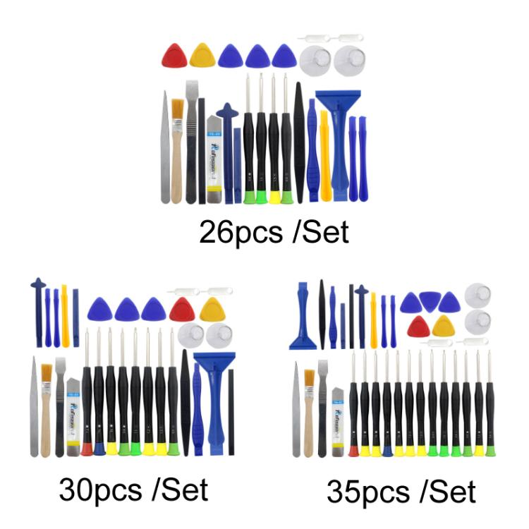 Kit de tournevis pour le démontage et la réparation de téléphones portables (3 mm), 26pcs /Set OPP, 30pcs /Set OPP, 35pcs /Set OPP