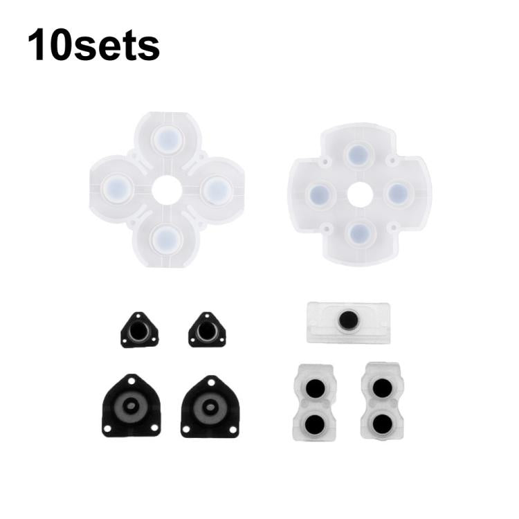 Manette de jeu, boutons en caoutchouc conducteur, coussinets souples, For PS2 10sets, For PS3 10sets, For PS4 10sets 1.0, For PS4 10sets 2.0, For PS4 10sets 3.0/4.0, For PS4 10sets 5.0