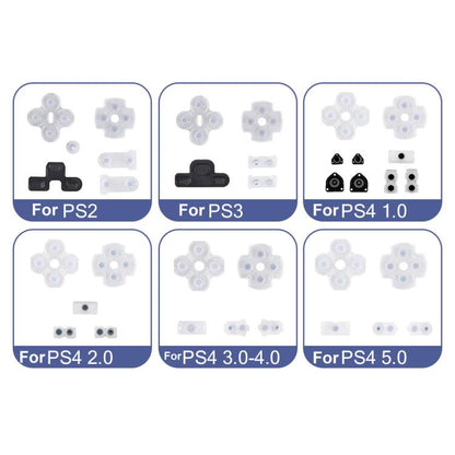 Manette de jeu, boutons en caoutchouc conducteur, coussinets souples, For PS2 10sets, For PS3 10sets, For PS4 10sets 1.0, For PS4 10sets 2.0, For PS4 10sets 3.0/4.0, For PS4 10sets 5.0
