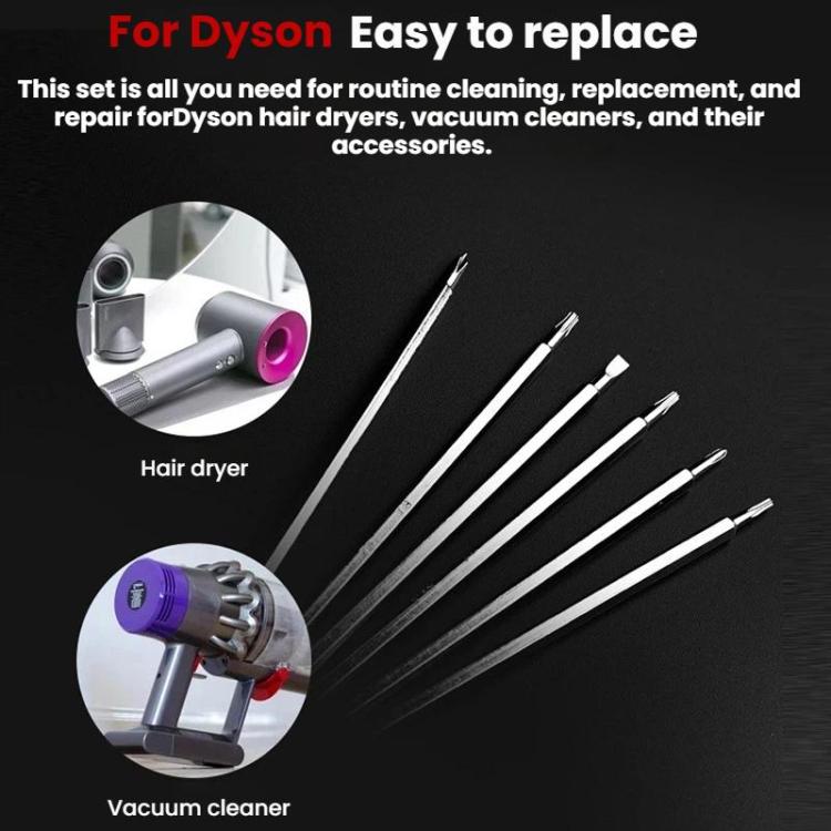 Tournevis de réparation et de démontage pour sèche-cheveux et aspirateurs Dyson, 6 in 1
