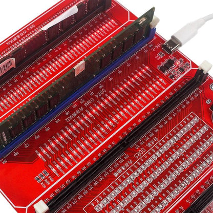 Testeur 4 en 1 avec indicateur LED pour modules de mémoire DDR3/DDR4 UDMM/DDR5 de bureau/DDR5 serveur, 4 In 1