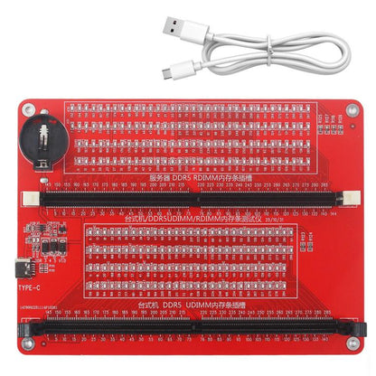 Outil de test pour modules de mémoire serveur DDR5 UDIMM/RDIMM de bureau avec voyant lumineux, 2 In 1