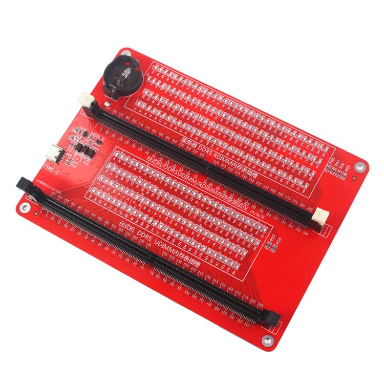 Outil de test pour modules de mémoire serveur DDR5 UDIMM/RDIMM de bureau avec voyant lumineux, 2 In 1