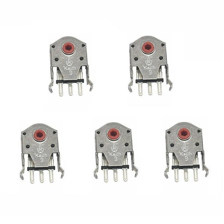 Encodeur de molette de souris anti-poussière Kailh à noyau rouge (lot de 5), 7mm, 9mm, 10mm, 11mm