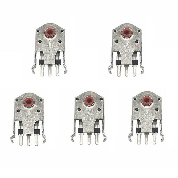 Encodeur de molette de souris anti-poussière Kailh à noyau rouge (lot de 5), 7mm, 9mm, 10mm, 11mm