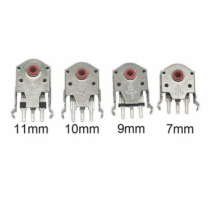 Encodeur de molette de souris anti-poussière Kailh à noyau rouge (lot de 5), 7mm, 9mm, 10mm, 11mm