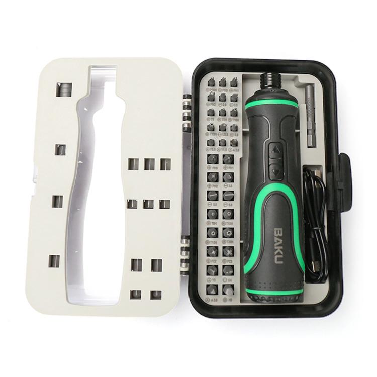 Kit de tournevis électrique BAKU 41 en 1 avec chargement USB-C et double éclairage LED pour les réparations domestiques et l'électronique, BA-0001