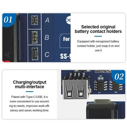Outil de réparation de téléphones portables pour carte d'activation d'affichage numérique de charge de batterie de la série Transsion, SS-904B