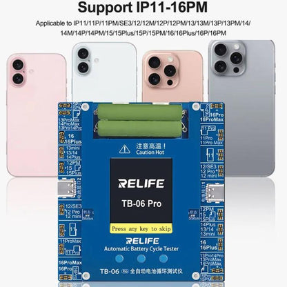 Testeur de cycle de batterie entièrement automatique pour iPhone 11-16 avec charge indépendante à deux canaux, prise européenne, TB-06 Pro