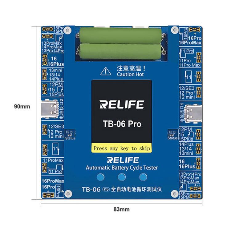 Testeur de cycle de batterie entièrement automatique pour iPhone 11-16 avec charge indépendante à deux canaux, prise européenne, TB-06 Pro