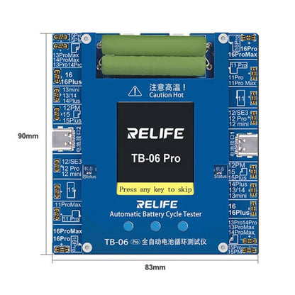 Testeur de cycle de batterie entièrement automatique pour iPhone 11-16 avec charge indépendante à deux canaux, prise européenne, TB-06 Pro