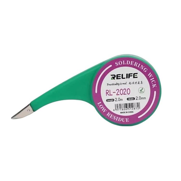 Ruban adhésif puissant pour dessouder, à faible résidu et sans nettoyage, idéal pour la réparation et le soudage., RELIFE 1.5mm x 2m, RELIFE 2mm x 2m, RELIFE 2.5mm x 2m, RELIFE 3mm x 2m, RELIFE 3.5mm x 2m