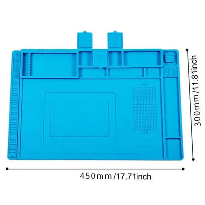 Tapis de soudage magnétique en silicone résistant à la chaleur pour la réparation électronique, 45 x 30 cm