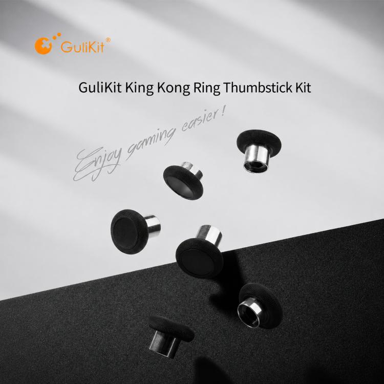 Kit de joysticks GuliKit NS34 King Kong Ring : 6 embouts de remplacement en 1 avec 3 hauteurs, compatibles avec la série de manettes GuliKit King Kong., NS34 Black, NS34 Gray