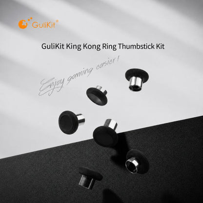 Kit de joysticks GuliKit NS34 King Kong Ring : 6 embouts de remplacement en 1 avec 3 hauteurs, compatibles avec la série de manettes GuliKit King Kong., NS34 Black, NS34 Gray