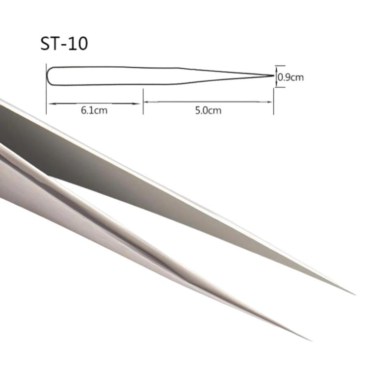 Pince à épiler antistatique en acier inoxydable pour la réparation de téléphones, pince à épiler multifonction pour le choix de bijoux et le nettoyage des nids d'oiseaux, ST-10, ST-11, ST-12, ST-13, ST-14, ST-15, ST-16, ST-17, ST-18