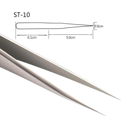 Pince à épiler antistatique en acier inoxydable pour la réparation de téléphones, pince à épiler multifonction pour le choix de bijoux et le nettoyage des nids d'oiseaux, ST-10, ST-11, ST-12, ST-13, ST-14, ST-15, ST-16, ST-17, ST-18