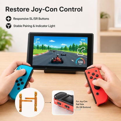 Remplacement de la nappe flexible des boutons des Joy-Con SL/SR pour Nintendo Switch, Left Side Kit, Right Side Kit, Complete Pair Kit