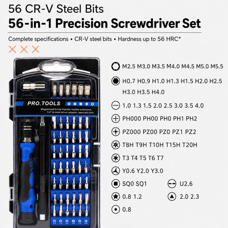 Kit d'outils de réparation électronique avec tournevis de précision pour téléphone, ordinateur et montre, 80-Piece Set