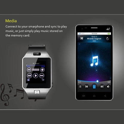 DZ09 Écran 1,56 pouces Bluetooth 3.0 Smart Watch Phone