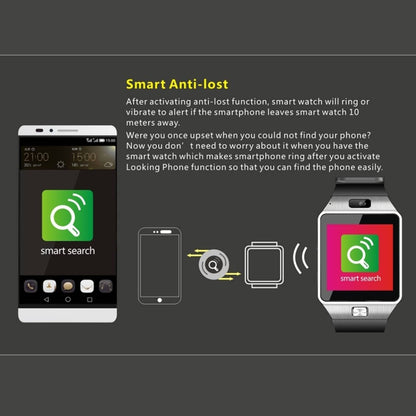 DZ09 Écran 1,56 pouces Bluetooth 3.0 Smart Watch Phone