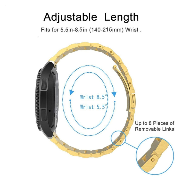 Bracelet de Montre-Bracelet en Acier Inoxydable pour Samsung Gear S3 22mm