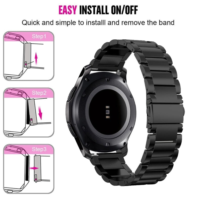 Bracelet de Montre-Bracelet en Acier Inoxydable pour Samsung Gear S3 22mm