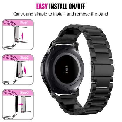 Bracelet de Montre-Bracelet en Acier Inoxydable pour Samsung Gear S3 22mm
