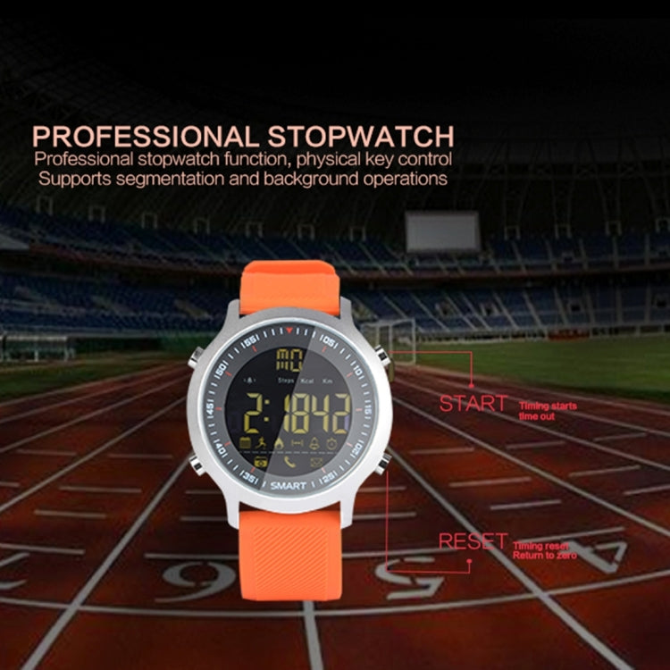 EX18 Montre de sport intelligente FSTN Écran plein écran Cadran lumineux Bracelet en TPU haute résistance, Comptage des étapes de soutien / Calories brûlées / Date du calendrier / Bluetooth 4.0 / Rappel d'appel entrant / Rappel de batterie faible