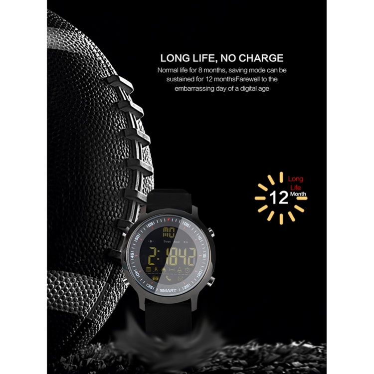 EX18 Montre de sport intelligente FSTN Écran plein écran Cadran lumineux Bracelet en TPU haute résistance, Comptage des étapes de soutien / Calories brûlées / Date du calendrier / Bluetooth 4.0 / Rappel d'appel entrant / Rappel de batterie faible