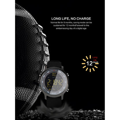 EX18 Montre de sport intelligente FSTN Écran plein écran Cadran lumineux Bracelet en TPU haute résistance, Comptage des étapes de soutien / Calories brûlées / Date du calendrier / Bluetooth 4.0 / Rappel d'appel entrant / Rappel de batterie faible
