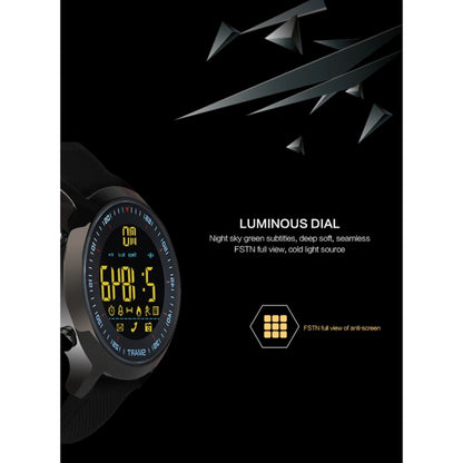 EX18 Montre de sport intelligente FSTN Écran plein écran Cadran lumineux Bracelet en TPU haute résistance, Comptage des étapes de soutien / Calories brûlées / Date du calendrier / Bluetooth 4.0 / Rappel d'appel entrant / Rappel de batterie faible