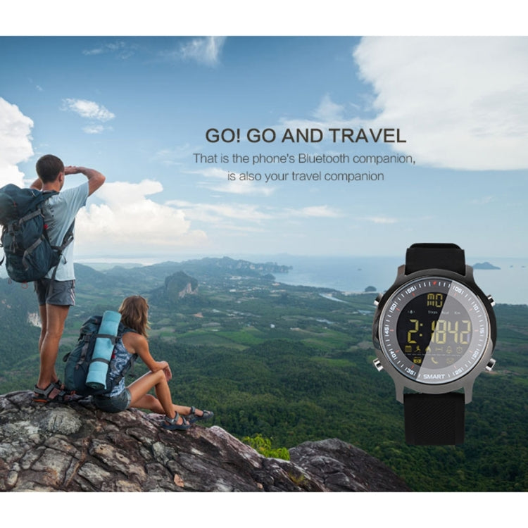 EX18 Montre de sport intelligente FSTN Écran plein écran Cadran lumineux Bracelet en TPU haute résistance, Comptage des étapes de soutien / Calories brûlées / Date du calendrier / Bluetooth 4.0 / Rappel d'appel entrant / Rappel de batterie faible