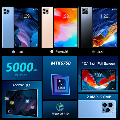 Android 8.1 MTK6750 Octa Core, prend en charge la double carte SIM, WiFi, Bluetooth, GPS