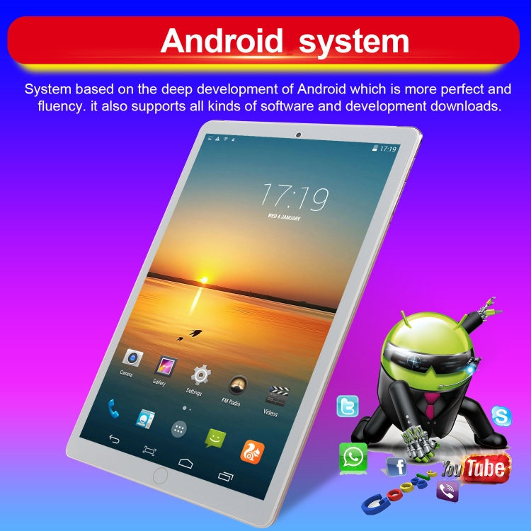 Android 7.0 MTK6735 Quad-core Cortex-A53 1.3GHz, Support WiFi / Bluetooth / GPS, Prise UK, 2GB+16GB UK Plug