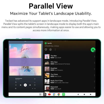 Tablette PC Teclast P85 8 pouces WiFi6, 3 Go + 64 Go, Android 15 Allwinner A333 5 cœurs (Vert menthe), P85