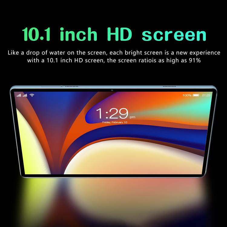 Tablette PC 4G LTE BDF P70 10,1 pouces, 6 Go + 128 Go, Android 10, processeur octa-core MTK6750, double SIM, prise européenne, 8GB+256GB, EU Plug