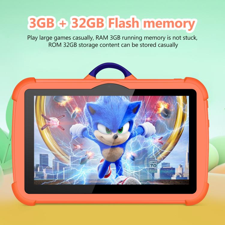Tablette PC enfant BDF C8 7 pouces WiFi, 1 Go + 16 Go, Android 8.1, processeur octocœur MTK6735, prise US, 3GB+32GB