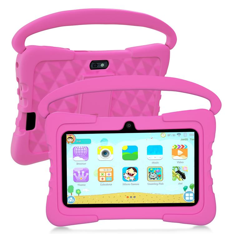 Tablette PC enfant BDF K3 7 pouces WiFi avec étui en silicone, 2 Go + 32 Go, Android 8.1, processeur quadricœur MTK6735, prise US, 4GB+64GB