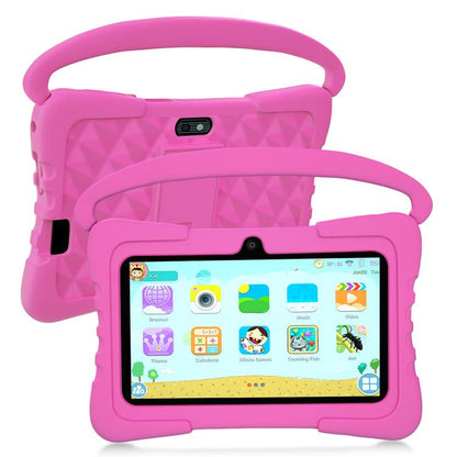 Tablette PC enfant BDF K3 7 pouces WiFi avec étui en silicone, 2 Go + 32 Go, Android 8.1, processeur quadricœur MTK6735, prise US, 4GB+64GB