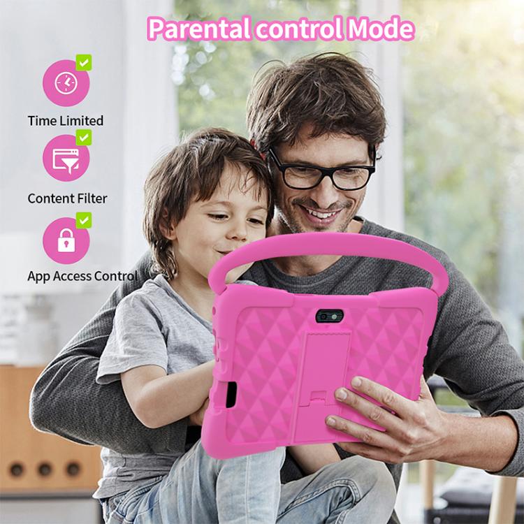 Tablette PC enfant BDF K3 7 pouces WiFi avec étui en silicone, 2 Go + 32 Go, Android 8.1, processeur quadricœur MTK6735, prise US, 4GB+64GB
