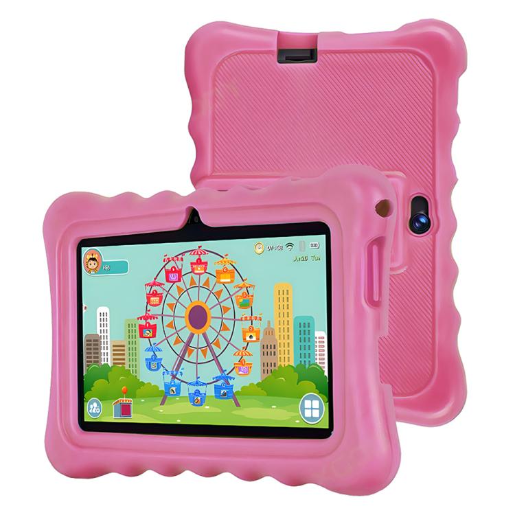Tablette PC enfant BDF T7 7 pouces WiFi avec étui en silicone, 1 Go + 16 Go, Android 8.1, processeur quadricœur MTK6735, prise US, 3GB+32GB
