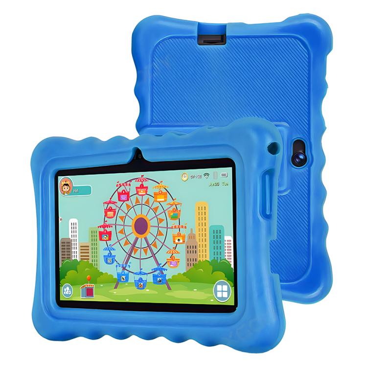Tablette PC enfant BDF T7 7 pouces WiFi avec étui en silicone, 1 Go + 16 Go, Android 8.1, processeur quadricœur MTK6735, prise US, 3GB+32GB