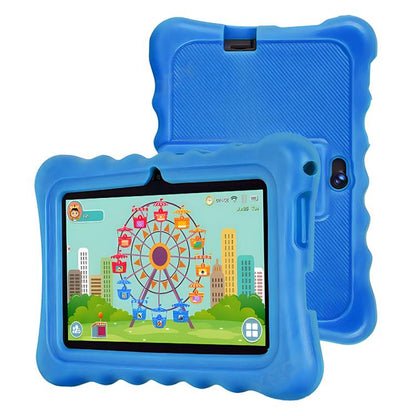 Tablette PC enfant BDF T7 7 pouces WiFi avec étui en silicone, 1 Go + 16 Go, Android 8.1, processeur quadricœur MTK6735, prise US, 3GB+32GB