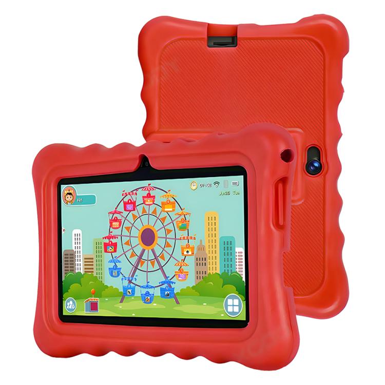 Tablette PC enfant BDF T7 7 pouces WiFi avec étui en silicone, 1 Go + 16 Go, Android 8.1, processeur quadricœur MTK6735, prise US, 3GB+32GB